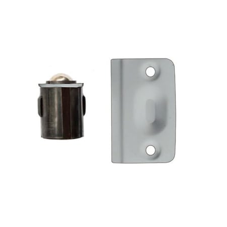 Orca Hardware Cabinet Drive In Ball Catch With Radius Strike, US26 Polished Chrome Finish TH-70DR-26